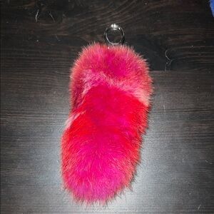 Rebecca Minkoff faux fur bag charm